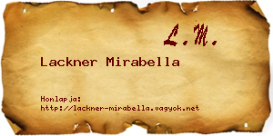 Lackner Mirabella névjegykártya